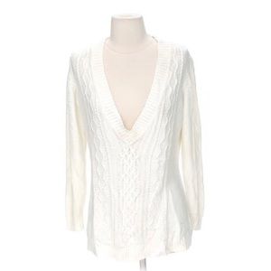 NY&C White Acrylic Knit Sweater ~ M